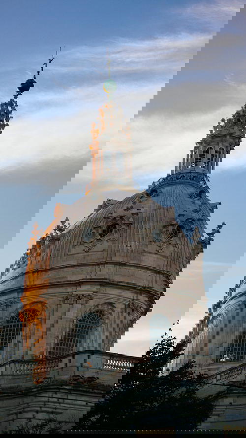 A clock tower in Portugal.