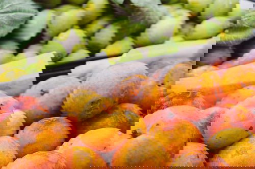 Fresh apples in a market in Portugal