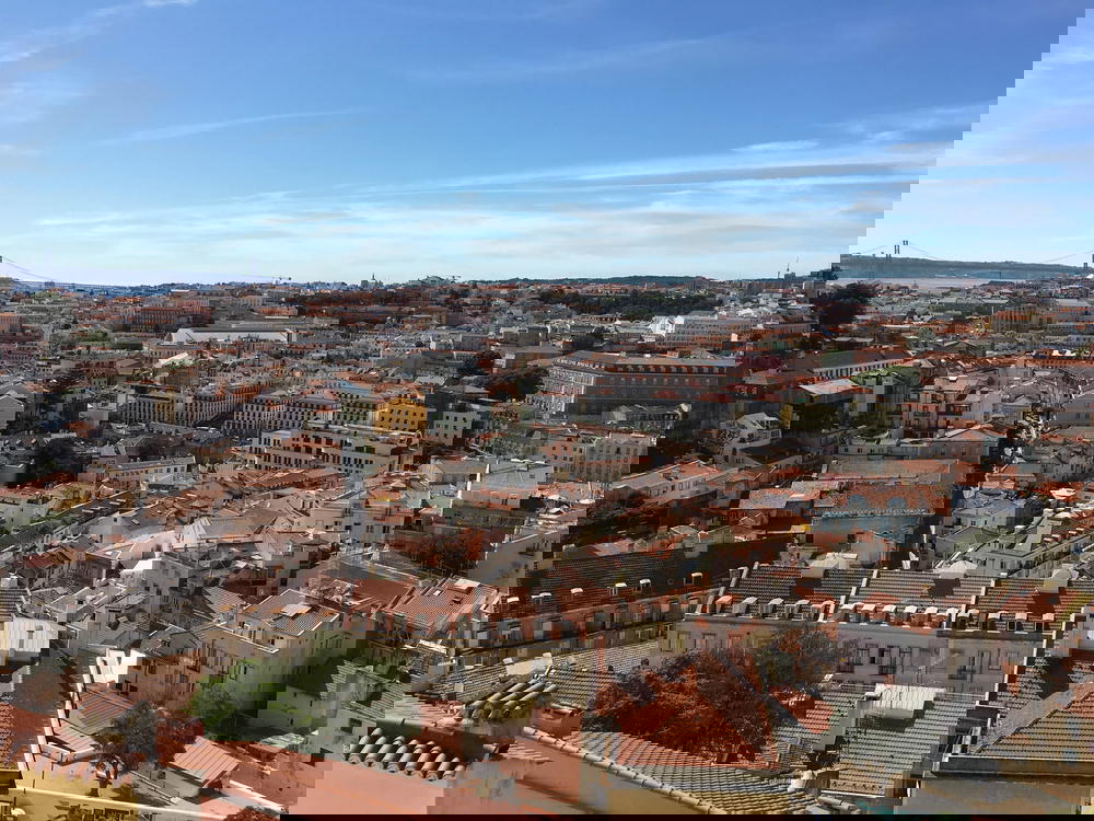 The view from ZamBeZe for views of Lisbon skyline
