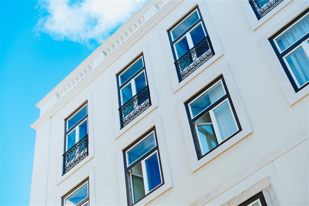 Exterior facade of the Lisboans apartment hotel in Lisbon Portugal