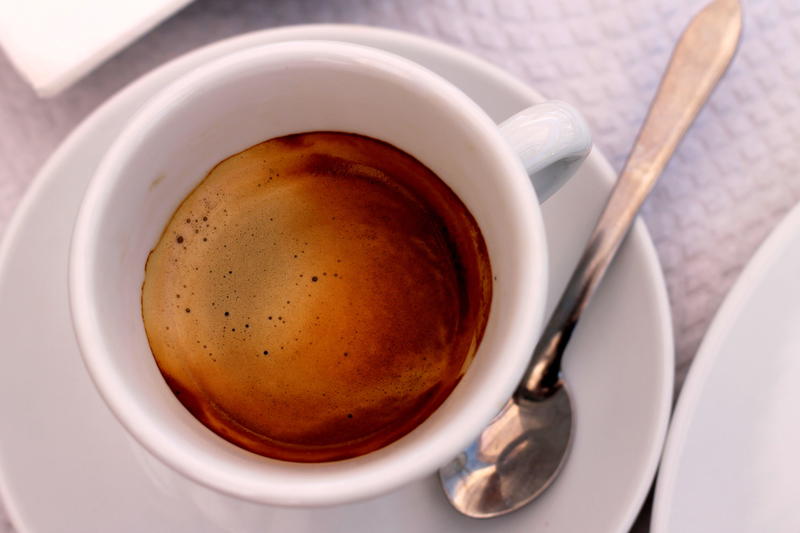 Coffee at a cafe in Portalegre, Portugal