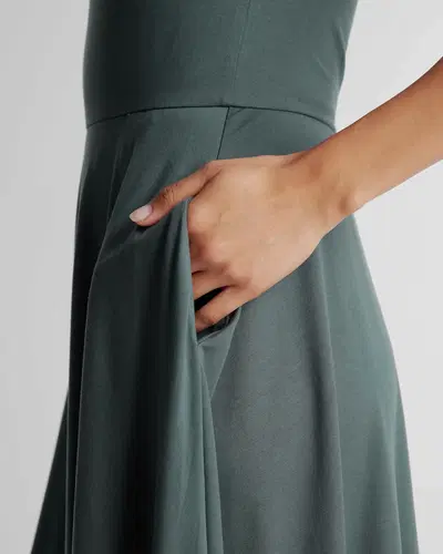 Quince Tencel Jersey Fit & Flare Dress