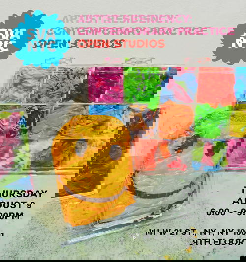 A flyer for a contemporary practice open studios.