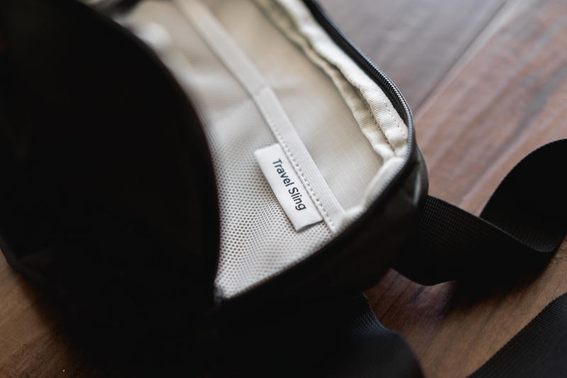 a close up of a bag on a wooden floor