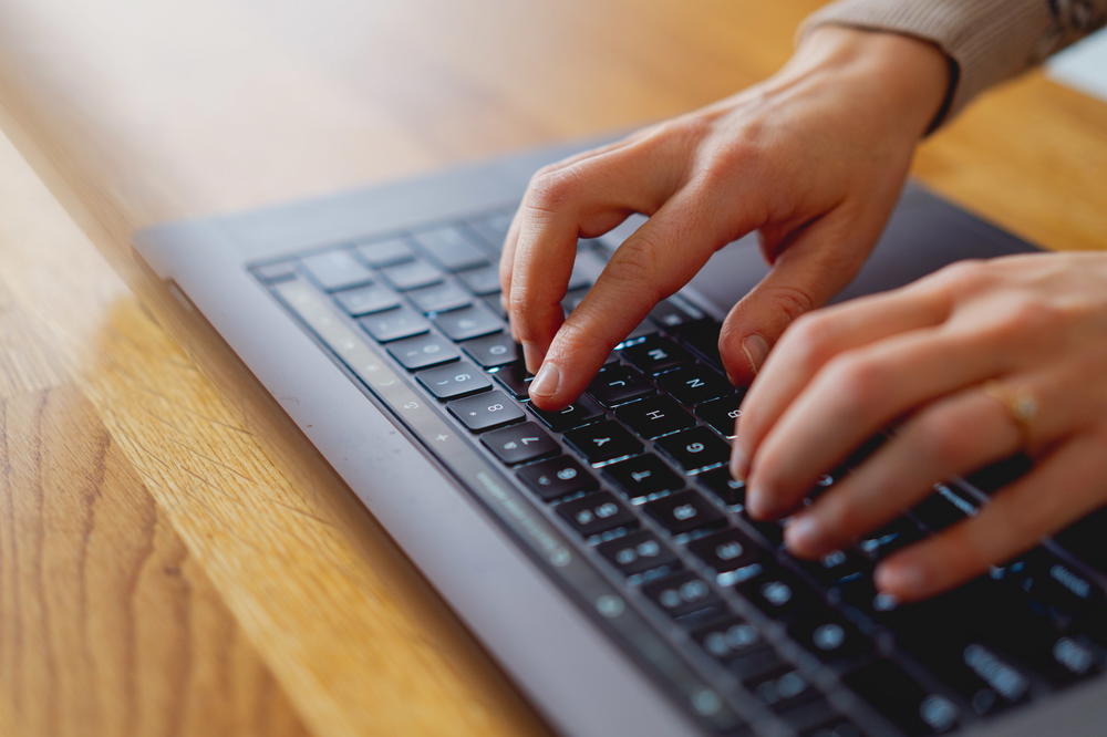 Typing on a 16 inch MacBook Pro