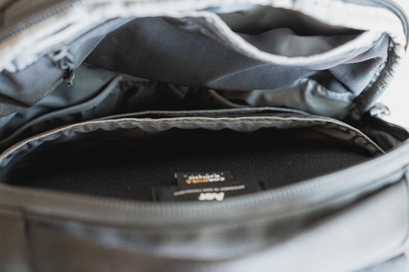 Close up of the laptop compartment and internal organization on the Aer Fit Pack 3