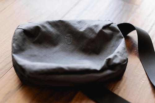 black travel bum bag