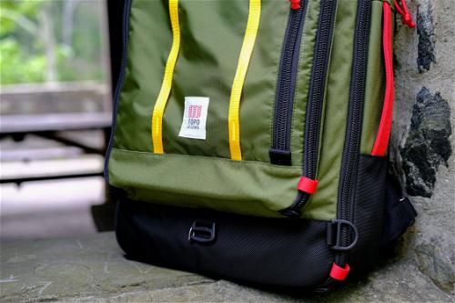 30L Topo Designs travel backpack in green