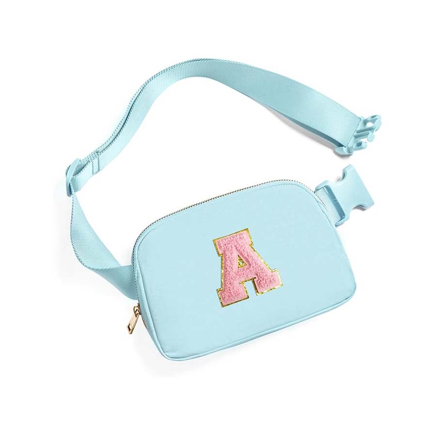 Travel Belt Bag/Fanny Pack with Name Initial Patch