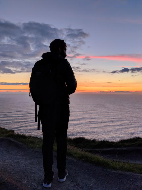 Man in ireland wearing duer performance denim.