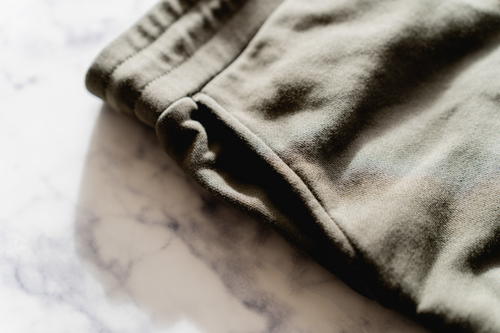 Front pocket on the Mott & Bow French Terry Sweatpant Hooper