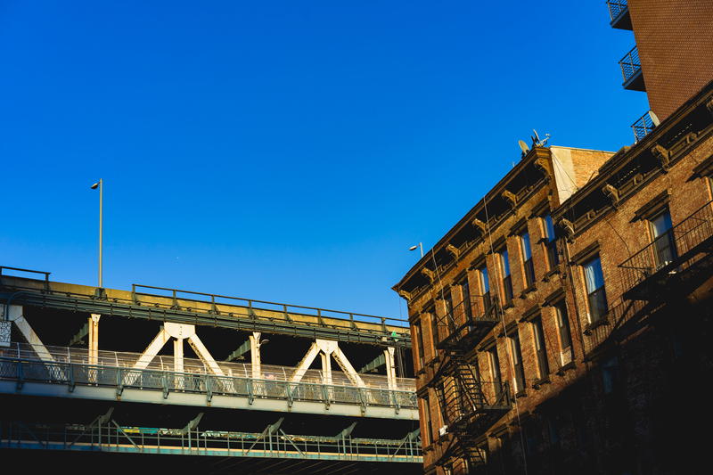 The sky is blue.