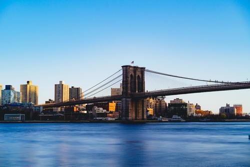 Brooklyn bridge in new york city.