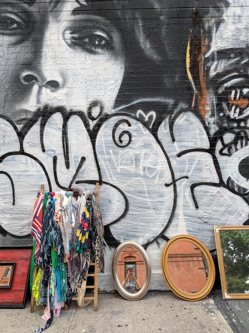 A street market in brooklyn, nyc.