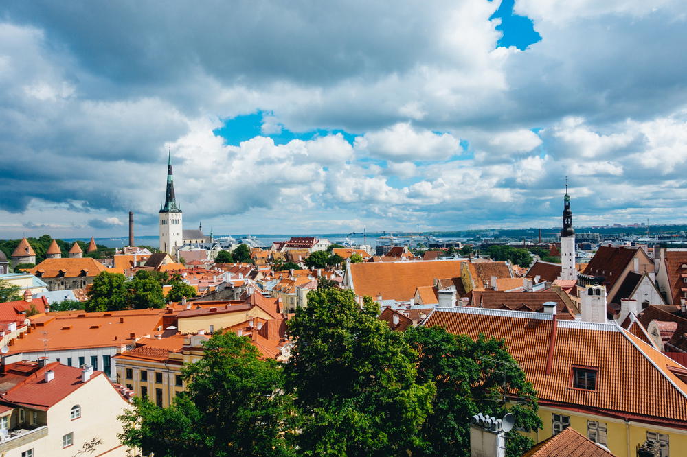 a view of a city from the top of a building