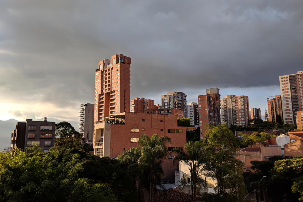dark clouds in the sky