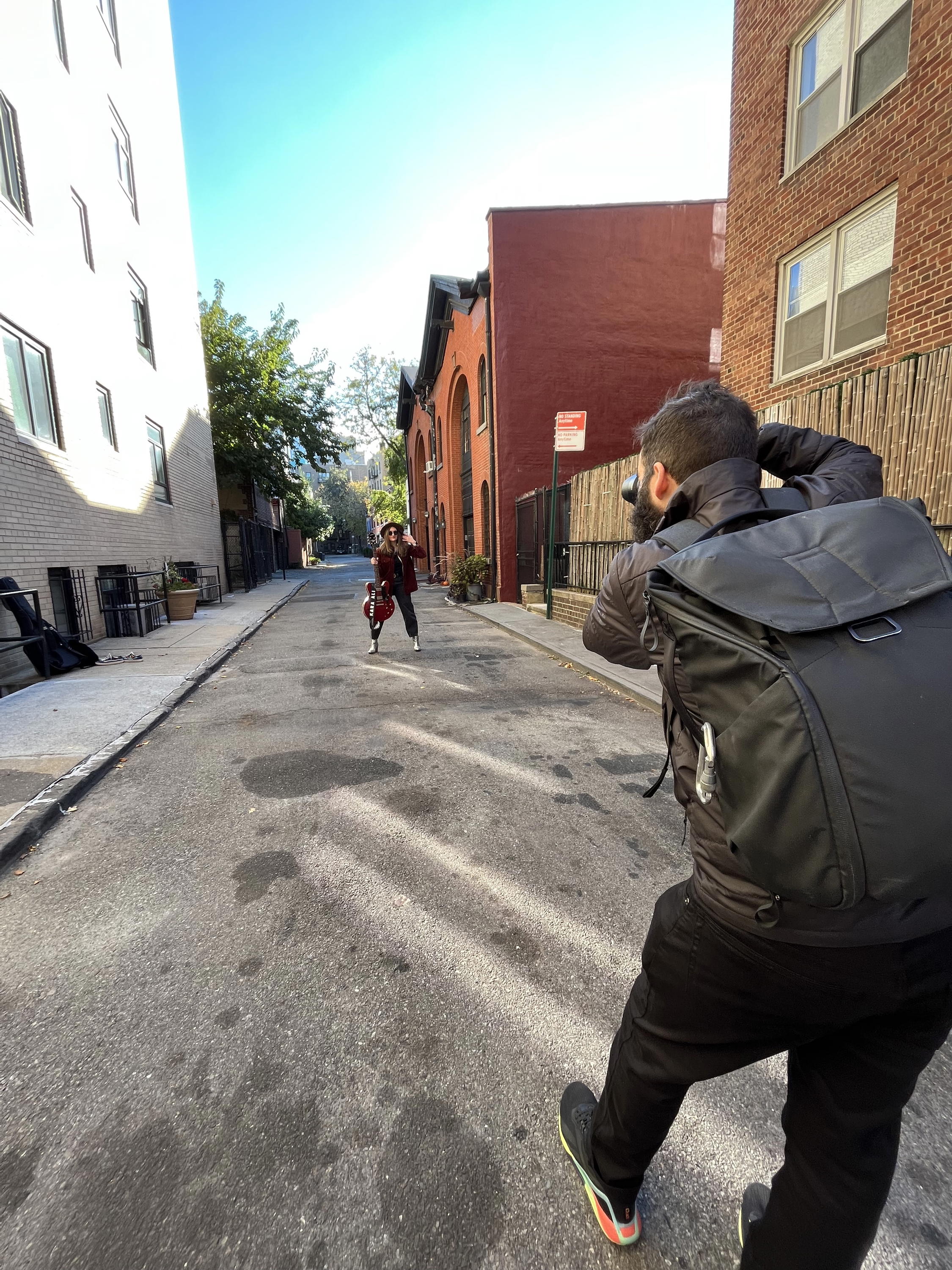 Backpack for walking fashion around a city