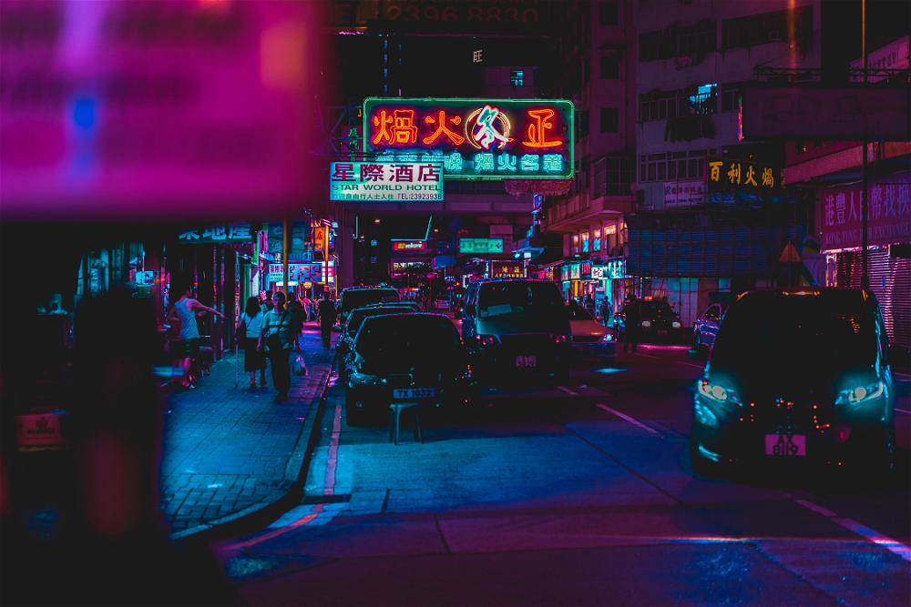 Neon streets in Hong Kong night photography streets of HK