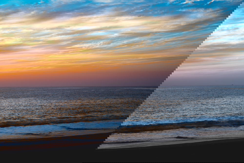 Colorful sunset on the ocean