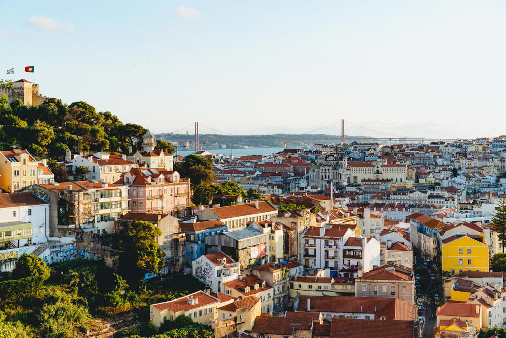 Santa Catarina viewpoint at golden hour before sunset