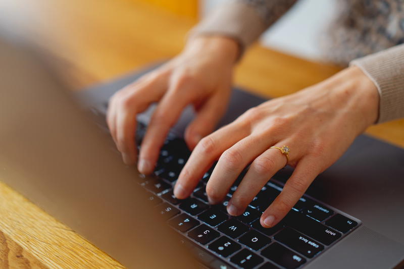 Typing on a 16 inch MacBook Pro