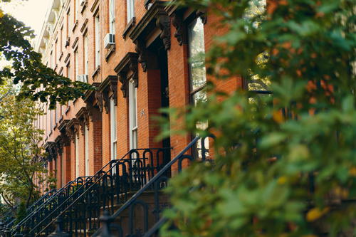 Perspective of Brooklyn Brownstones in Fort Greene