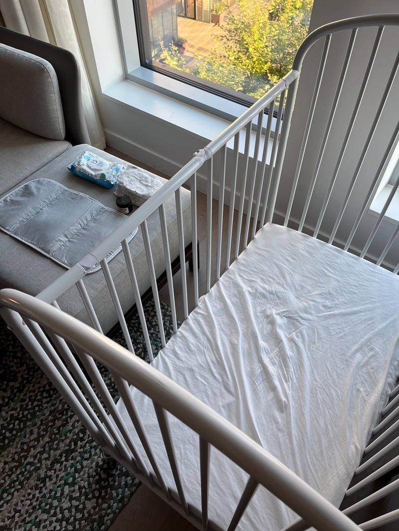 A crib next to a window at the Muir Hotel in Halifax.