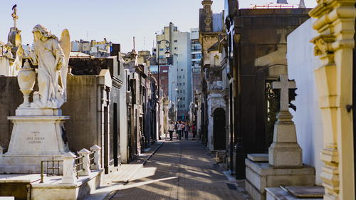 Historic graves and cemetery architecture in Buenos Aires