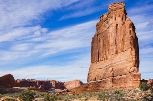 Formations of rock at a national park in Utah