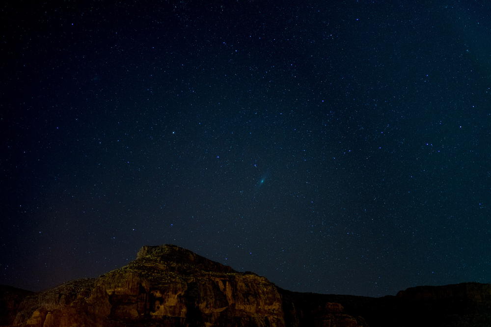 The dark night sky in Tenteniguada