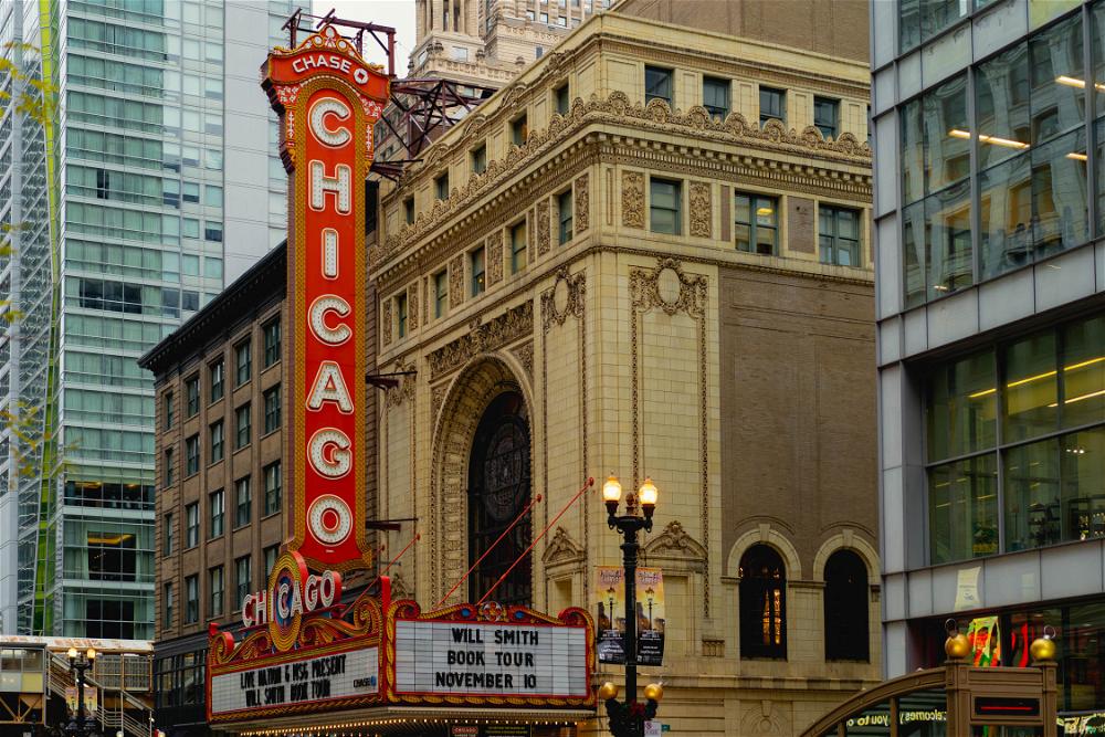 The Chicago theater.