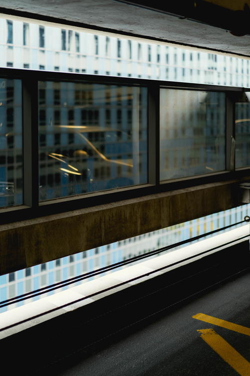 A man skateboarding in Chicago.