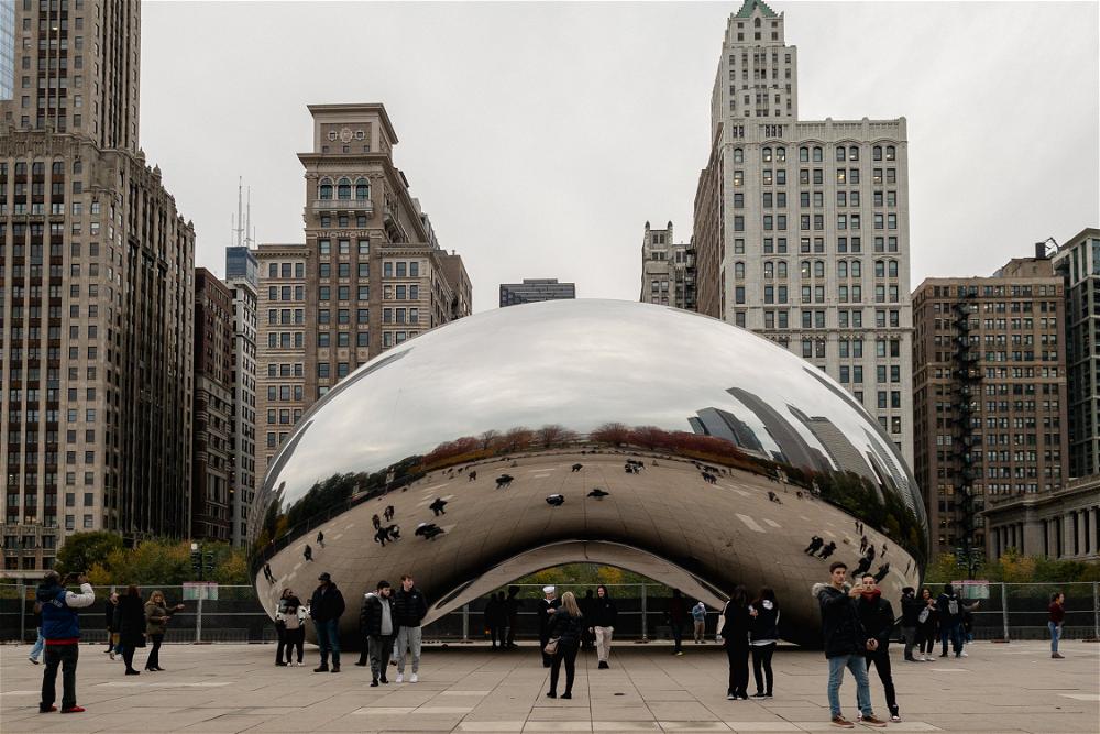 Cloud gate in chicago, illinois.