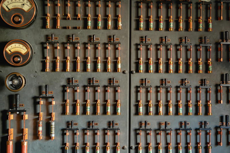 A control panel featuring numerous gauges and buttons in Pittsfield, Massachusetts.