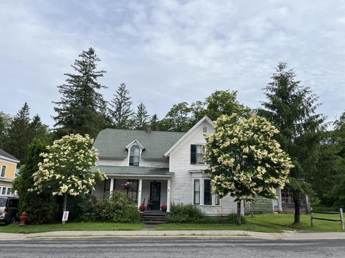 A white house in The Catskills.