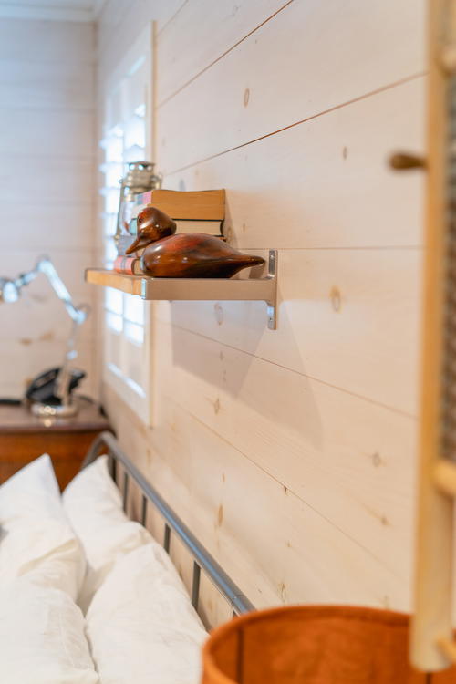 Inside a cabin at antrim streamside in livingston manor.