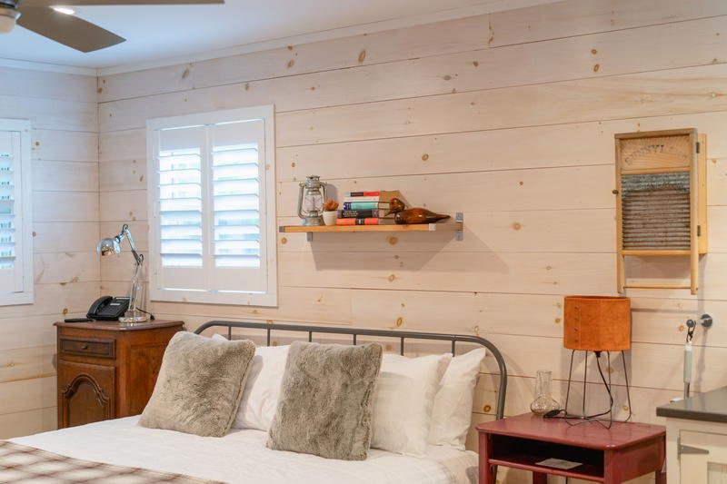 Inside a cabin at antrim streamside in livingston manor.