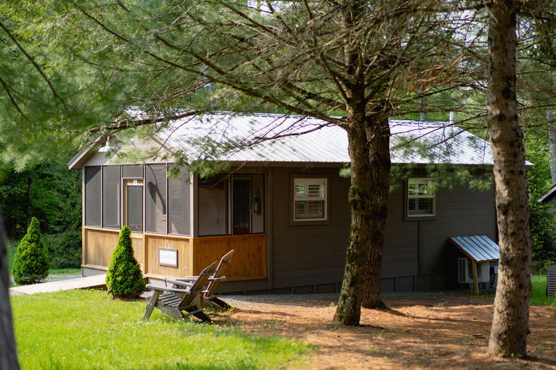 A cozy cabin nestled in the wilderness of The Catskills, New York.