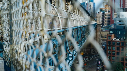 A view of the Brooklyn Bridge in NYC.