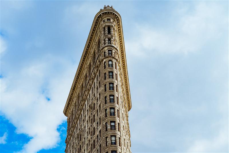 The iconic flatiron building in NYC.