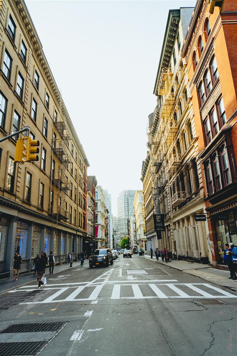 An empty street in NYC.