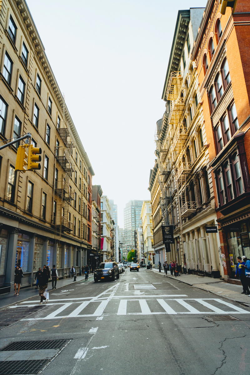 An empty street in NYC.