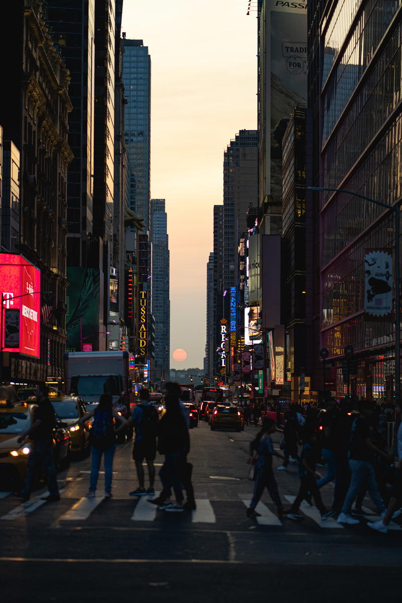 A bustling NYC street.