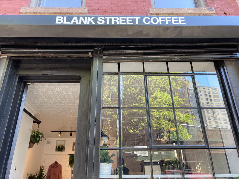 Coffee shop in Blank Street, NYC.