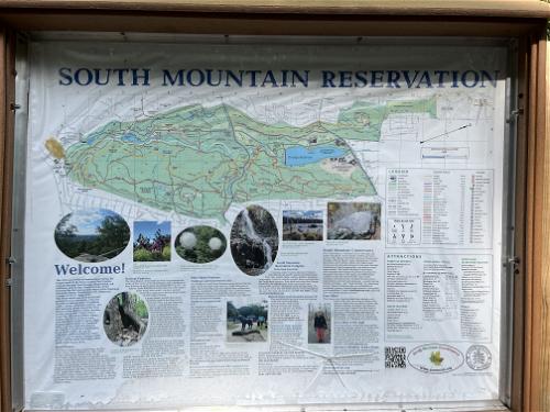 New York City (NYC) South Mountain Recreation Trail Map.