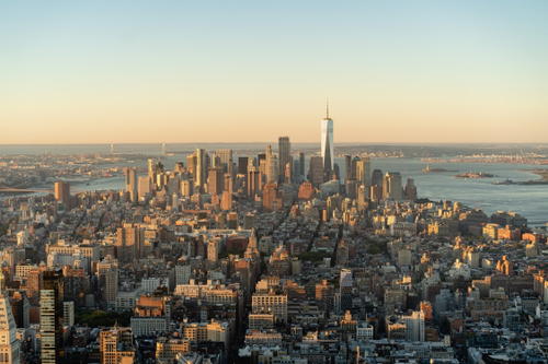 New York City, a metropolis renowned for its towering skyscrapers.