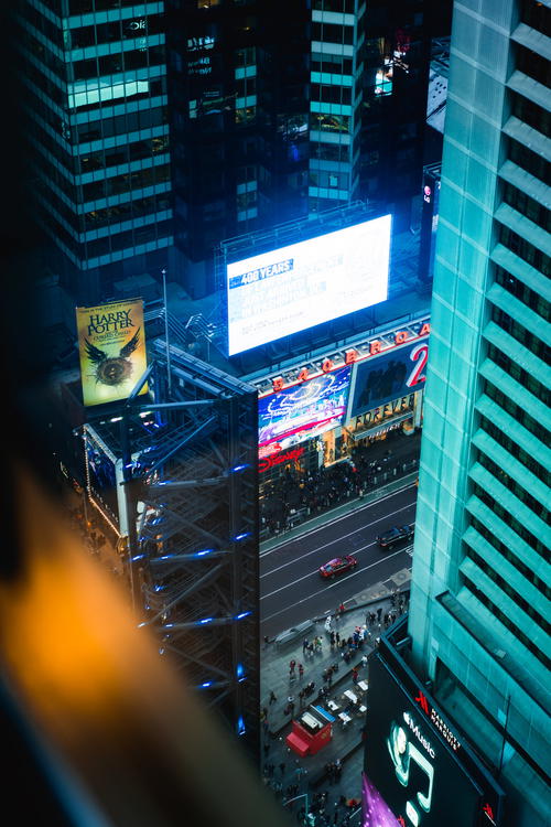 A night view of NYC.