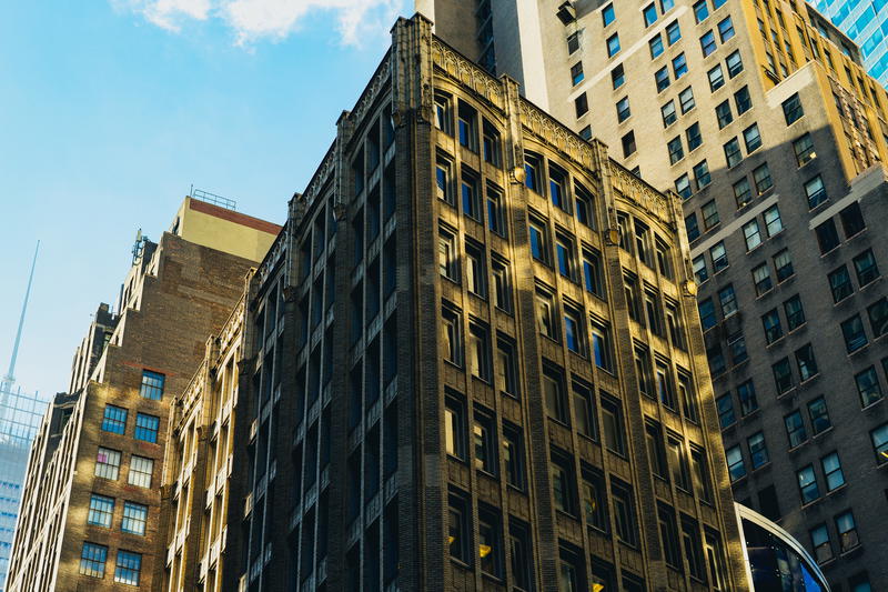 A tall building in Manhattan.