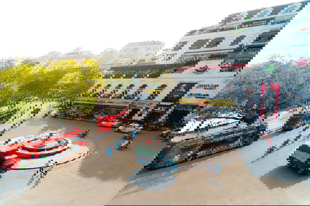 Famous view from Highlands Coffee Hanoi Vietnam Instagram