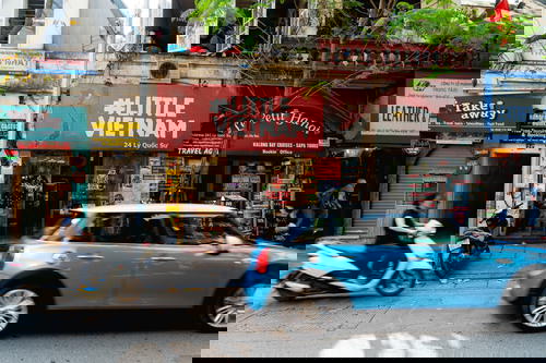 A little Vietnamese shop in Hanoi, Vietnam.